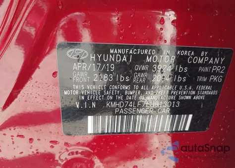 2020 Hyundai Elantra Se z USA, uszkodzony, nr VIN KMHD74LF7LU913013